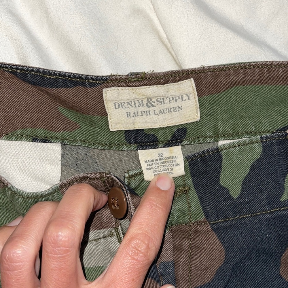 Denim and supply camouflage capris